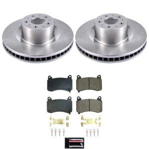 Tesla Y Brake Kit - Front - PowerStop - Z17 Evolution Plus Ceramic Pads + Autospecialty Rotors - `20-`24