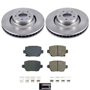 Tesla Y Brake Kit - Rear - PowerStop - Z17 Evolution Plus Rotors + Ceramic Pads - `20-`24
