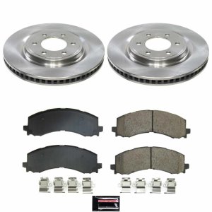 Ford F-150 Lightning Brake Kit - Front - PowerStop - Autospecialty Rotors + Z17 Evolution Plus Ceramic Pads - `22-`23 Ford F-150 Lightning Brake Kit - Front - PowerStop - Autospecialty Rotors + Z17 Evolution Plus Ceramic Pads - `22-`23