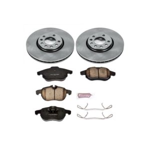 Saab 9-3 Brake Kit - Front - PowerStop - Autospecialty Rotors + Z17 Ceramic Pads - `03-`11