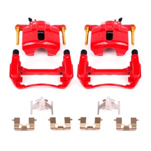 Honda Prelude Brake Caliper (2) - Front - PowerStop - Red Powder Coated - Red - `97-`01