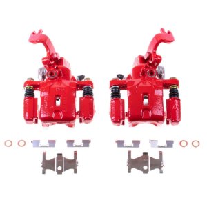 Hyundai Elantra Brake Calipers - Rear - PowerStop - High-Temp Powder Coated - Red - `96-`00