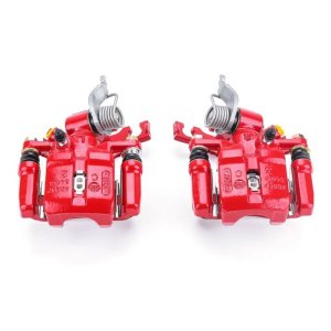 Honda Accord Brake Calipers - Rear - PowerStop - Powder Coated - Red - `98-`02