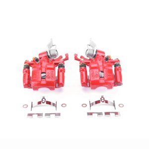 Honda Accord Brake Calipers - Rear - PowerStop - Powder Coated - Red - `98-`02