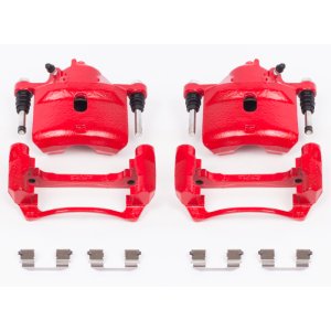Honda Accord Brake Calipers - Front - PowerStop - High-Temp Powder Coated - Red - `98-`02