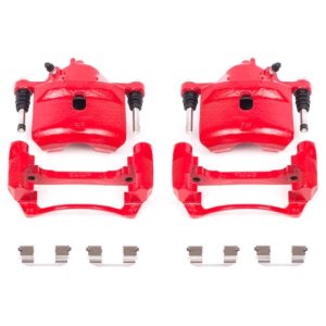 Honda Accord Brake Calipers - Front - PowerStop - High-Temp Powder Coated - Red - `98-`02