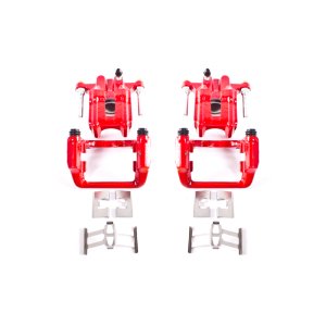 Acura CL Brake Calipers - Rear - PowerStop - Powder Coated with Brackets - Red - `01-`03