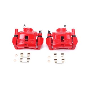 Mazda 626 Brake Calipers (2) - Front - PowerStop - PowerStop Powder Coated - Red - `00-`02