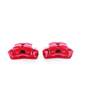 Mazda 626 Brake Calipers - Front - PowerStop - Powder Coated - Red - `98-`02