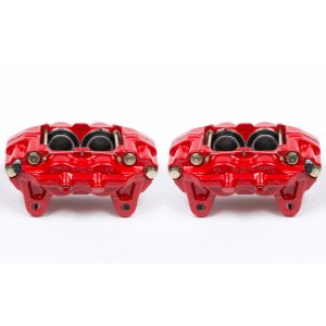 Toyota Sequoia Brake Calipers - Front - PowerStop - Powder Coated, Without Brackets - Red - `01-`03
