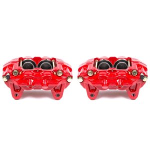 Toyota Sequoia Brake Calipers - Front - PowerStop - Powder Coated, Without Brackets - Red - `01-`03