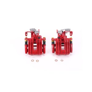 Audi A6 Quattro Brake Calipers - Rear - PowerStop - Powder Coated - Red - `98-`04