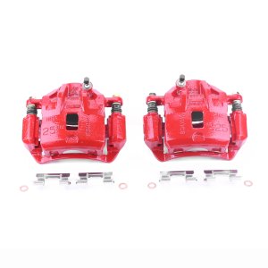 Hyundai Sonata Calipers - Front - PowerStop - High-Temp Powder Coated - Red - `99-`04