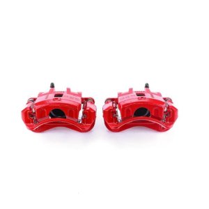 Hyundai Sonata Calipers - Front - PowerStop - High-Temp Powder Coated - Red - `99-`04