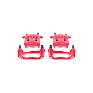 Saab 9-2X Brake Calipers - Front - PowerStop - Floating Caliper with Bracket - Red - `05-`06