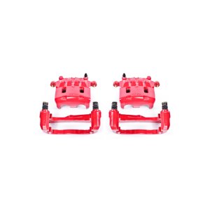 Saab 9-2X Brake Calipers - Front - PowerStop - Floating Caliper with Bracket - Red - `05-`06