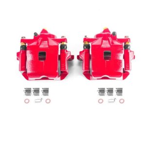 Toyota RAV4 Brake Calipers - Front - PowerStop - Powder Coated - Red - `01-`05
