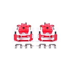 Infiniti I35 Brake Calipers - Front - PowerStop - High-Temp Red Powder Coated - Red - `02-`04
