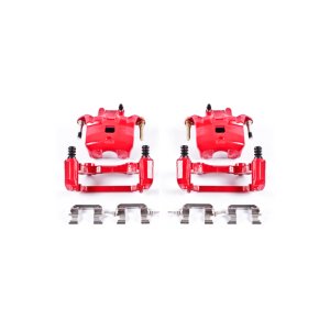 Infiniti I35 Brake Calipers - Front - PowerStop - High-Temp Red Powder Coated - Red - `02-`04