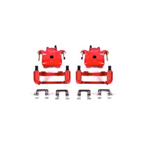 Infiniti G35 Brake Calipers (2) - Front - PowerStop - Floating Caliper with Bracket - Red - `03-`05