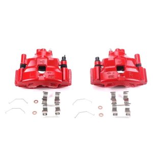 Mazda 6 Brake Calipers (2) - Front - PowerStop - Red Powder Coated - Red - `03-`05