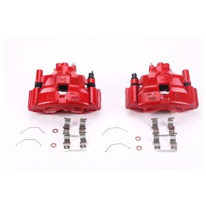 Mazda 6 Brake Calipers (2) - Front - PowerStop - Red Powder Coated - Red - `03-`05