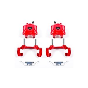 BMW M3 Brake Calipers - Performance - Rear - PowerStop - Electrostatic High-Temperature Red Powder-Coating - Red - `01-`06