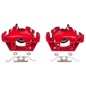 BMW M3 Brake Calipers - Performance - Rear - PowerStop - Electrostatic High-Temperature Red Powder-Coating - Red - `01-`06