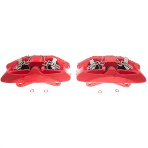 Audi A6 Brake Calipers - Front - PowerStop - Powder Coated - Red - `03-`04