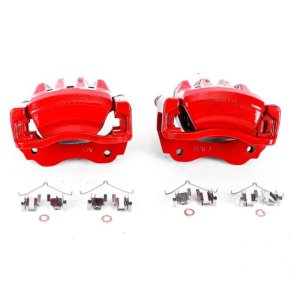 Lexus GS300 Brake Calipers - Front - PowerStop - Powder Coated - Red - `98-`05