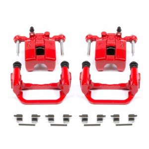Infiniti G35 Brake Caliper (Pair) - Rear - PowerStop - Performance Brake Caliper with Brackets - Red - `03-`05 Infiniti G35 Brake Caliper (Pair) - Rear - PowerStop - Performance Brake Caliper with Brackets - Red - `03-`05