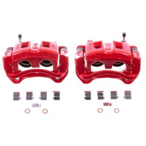 Honda Passport Brake Calipers - Front - PowerStop - Powder Coated - Red - 2002