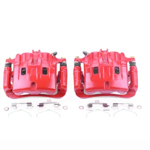 Acura MDX Brake Calipers - Front - PowerStop - Powder Coated - Red - `03-`06