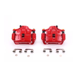 Hyundai Sonata Brake Calipers - Front - PowerStop - High-Temp Powder Coated - Red - `04-`05