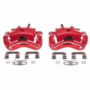 Hyundai Elantra Brake Calipers - Front - PowerStop - Floating Caliper with Bracket - Red - `03-`05
