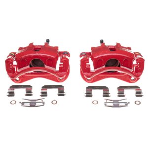 Hyundai Elantra Brake Calipers - Front - PowerStop - Floating Caliper with Bracket - Red - `03-`05