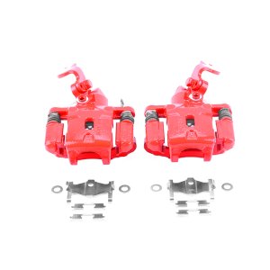 Hyundai Elantra Brake Calipers - Rear - PowerStop - Powder Coated - Red - `01-`05