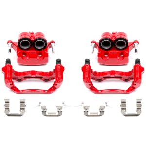 Infiniti G35 Brake Calipers - Front - PowerStop - Red Powder Coated - Red - `05-`07