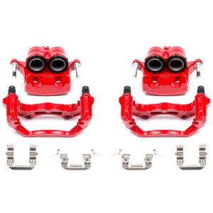 Infiniti G35 Brake Calipers - Front - PowerStop - Red Powder Coated - Red - `05-`07