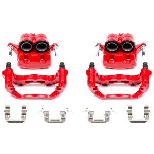 Infiniti G35 Brake Calipers - Front - PowerStop - Red Powder Coated - Red - `05-`07