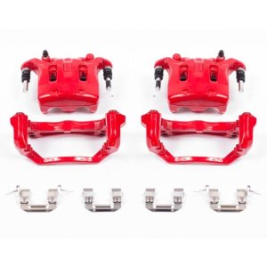 Infiniti EX35 Calipers - Front - PowerStop - High-Temp Red Powder Coated - Red - `08-`12
