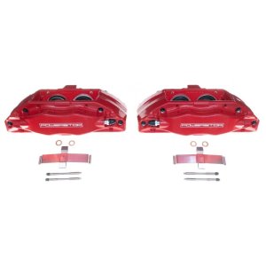 Acura TL Brake Calipers - Front - PowerStop - Powder Coated - Red - `04-`08