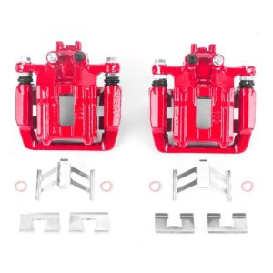 Honda CR-V Brake Calipers - Rear - PowerStop - Powder Coated - Red - `05-`06