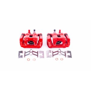 Honda CR-V Brake Calipers - Rear - PowerStop - Powder Coated - Red - `07-`11