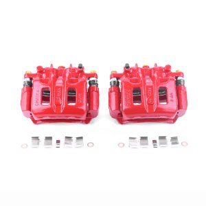 Mitsubishi Endeavor Brake Calipers - Front - PowerStop - Red Powder Coated Caliper - Red - `04-`11 Mitsubishi Endeavor Brake Calipers - Front - PowerStop - Red Powder Coated Caliper - Red - `04-`11