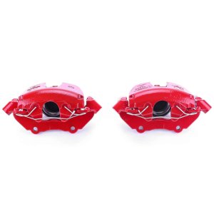 Mazda 3 Brake Calipers - Front - PowerStop - High-Temp Powder Coated - Red - 2004