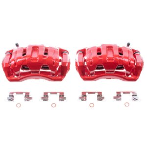 Acura RDX Brake Calipers - Front - PowerStop - Powder Coated - Red - `07-`12