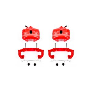 Audi TT Brake Calipers - Front - PowerStop - Powder Coated - Red - `08-`09