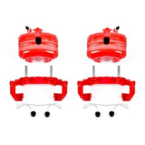 Audi TT Brake Calipers - Front - PowerStop - Powder Coated - Red - `08-`09