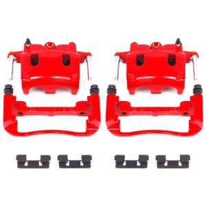 Infiniti QX56 Brake Calipers - Front - PowerStop - Powder Coated with Brackets - Red - `04-`06
